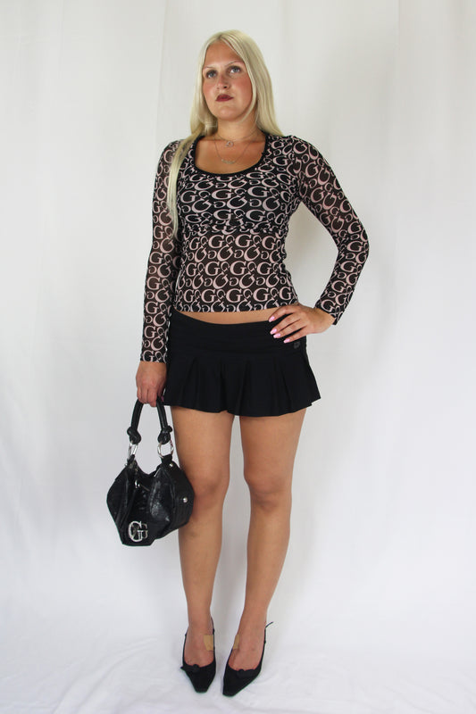 Black Guess Monogram Purse