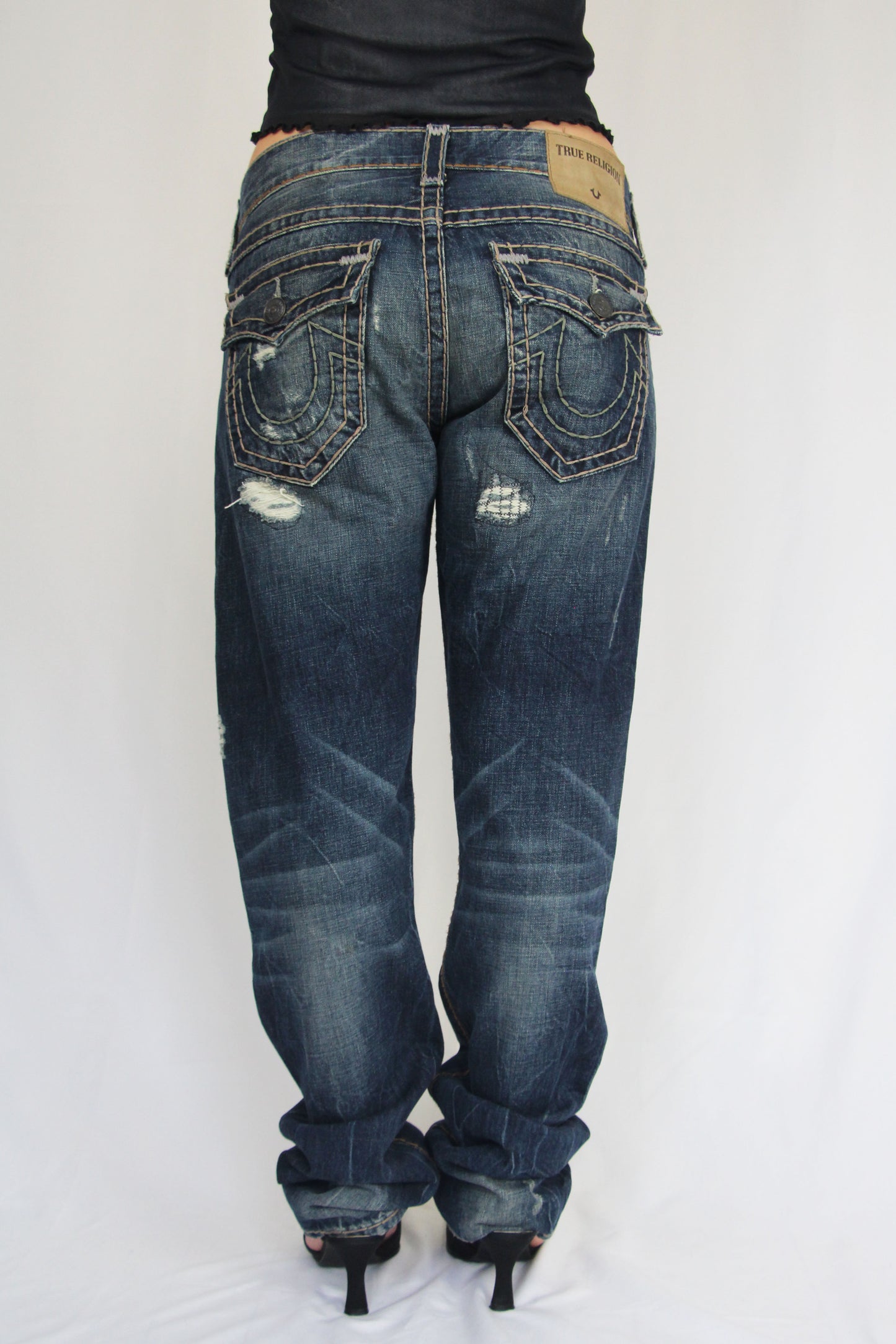 Distressed True Religion Jeans