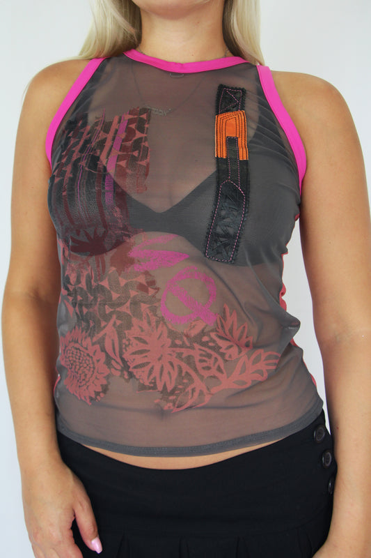 Save the Queen Mesh Tank Top